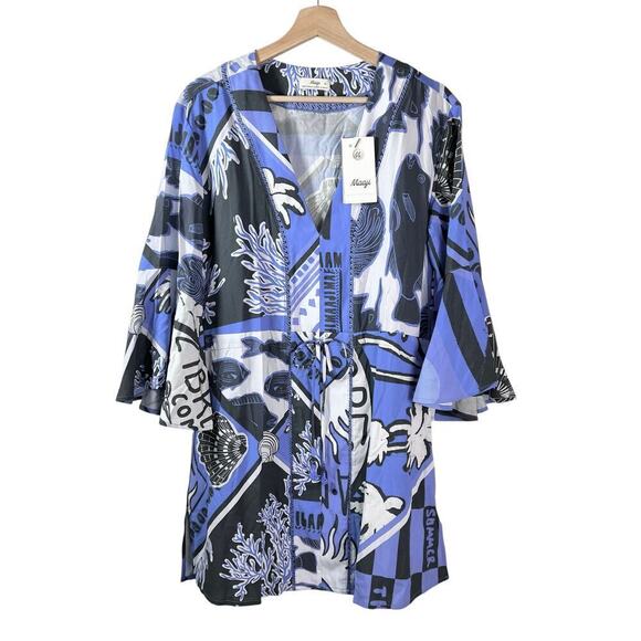 New Women’s Maaji Eclectic Ocean Joyous Kaftan Size M - Picture 2 of 11